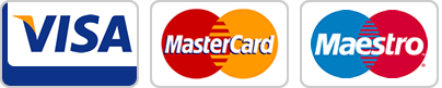 Visa, MasterCard and Maestro logos